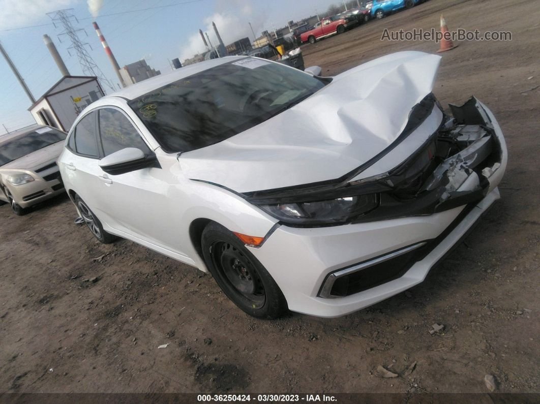 2020 Honda Civic Sedan Lx White vin: 19XFC2F62LE028953