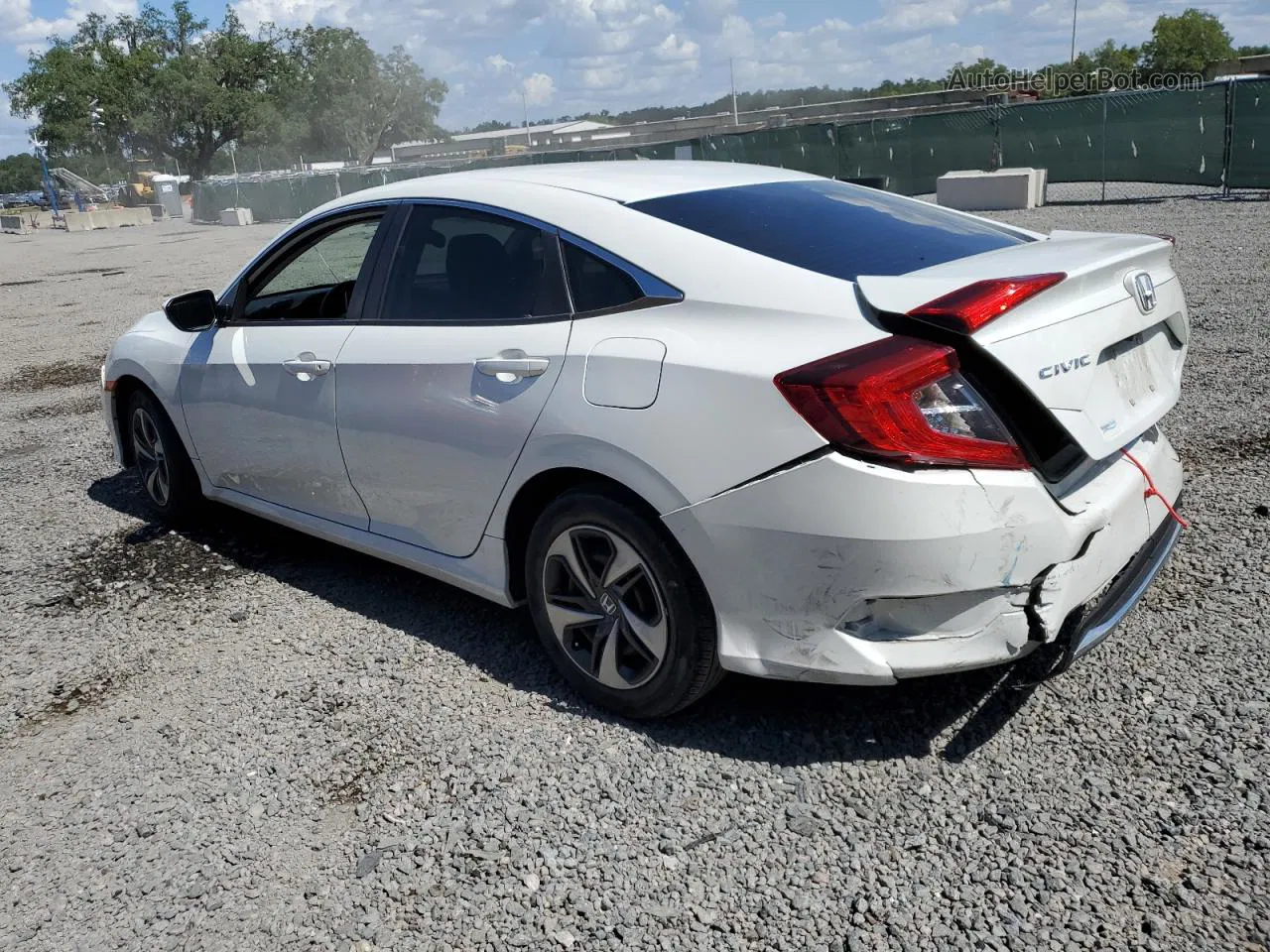 2020 Honda Civic Lx White vin: 19XFC2F62LE206828