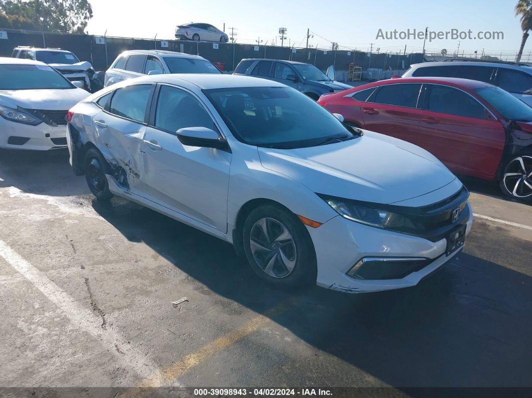 2020 Honda Civic Lx White vin: 19XFC2F62LE207347