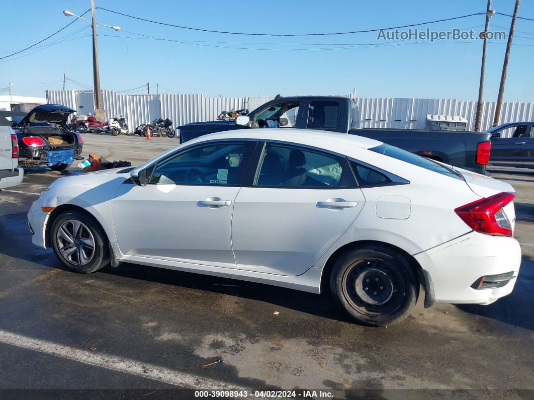 2020 Honda Civic Lx White vin: 19XFC2F62LE207347