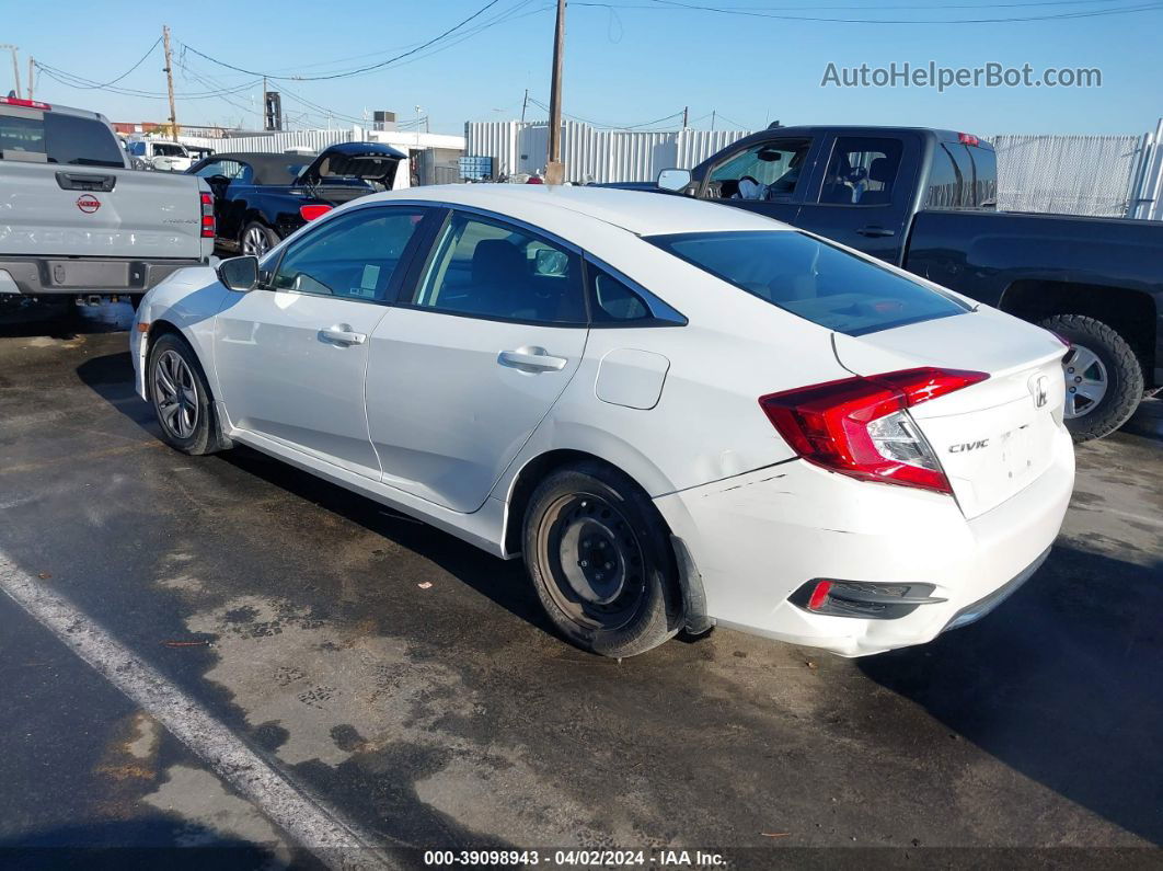 2020 Honda Civic Lx White vin: 19XFC2F62LE207347