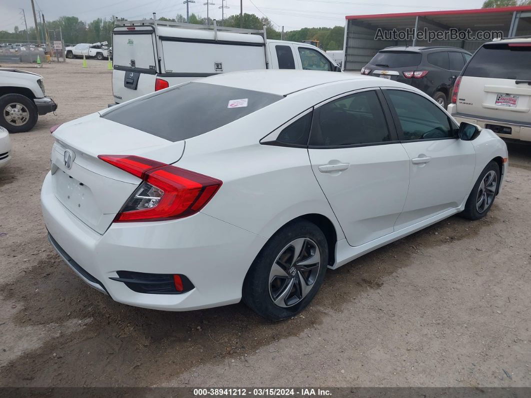 2019 Honda Civic Lx White vin: 19XFC2F63KE043184