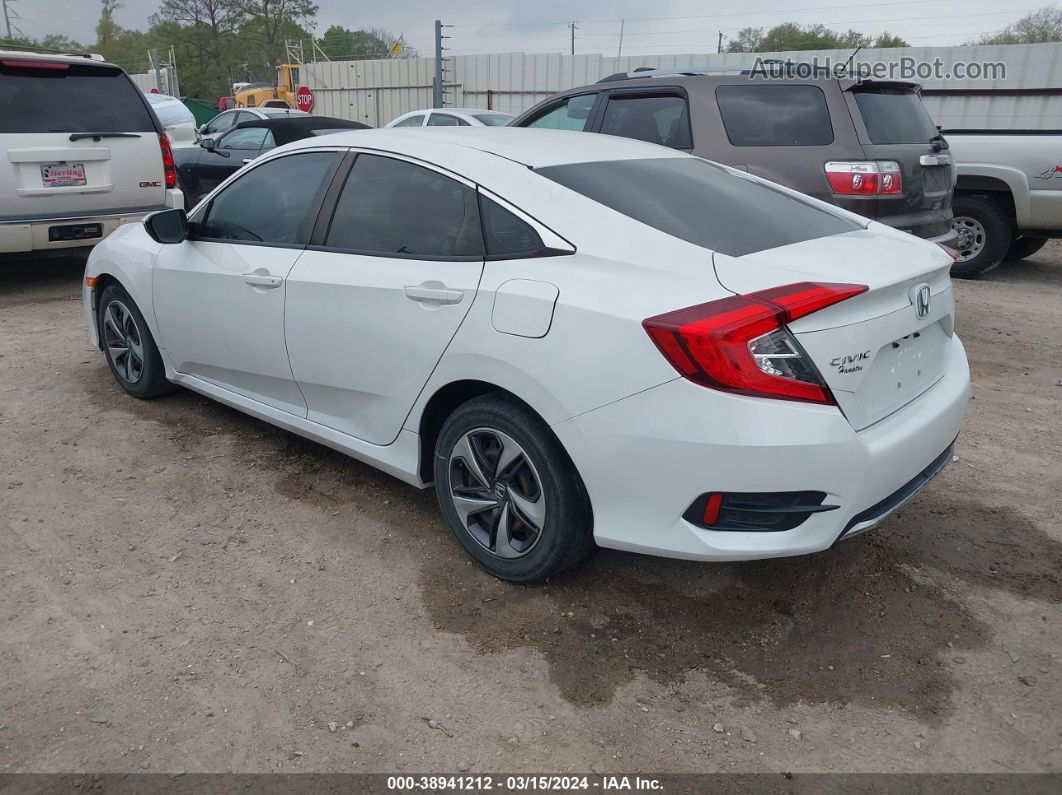 2019 Honda Civic Lx White vin: 19XFC2F63KE043184