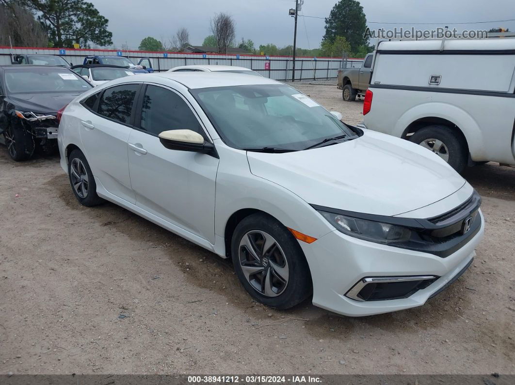 2019 Honda Civic Lx White vin: 19XFC2F63KE043184