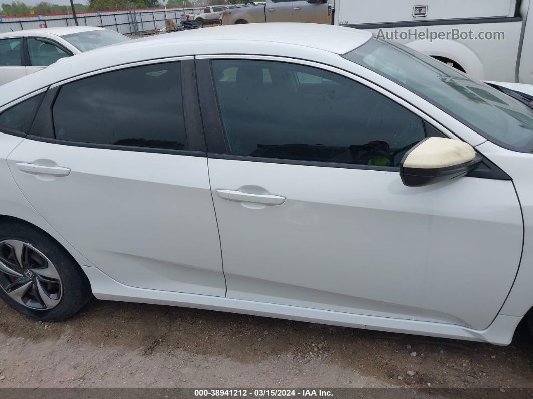 2019 Honda Civic Lx White vin: 19XFC2F63KE043184