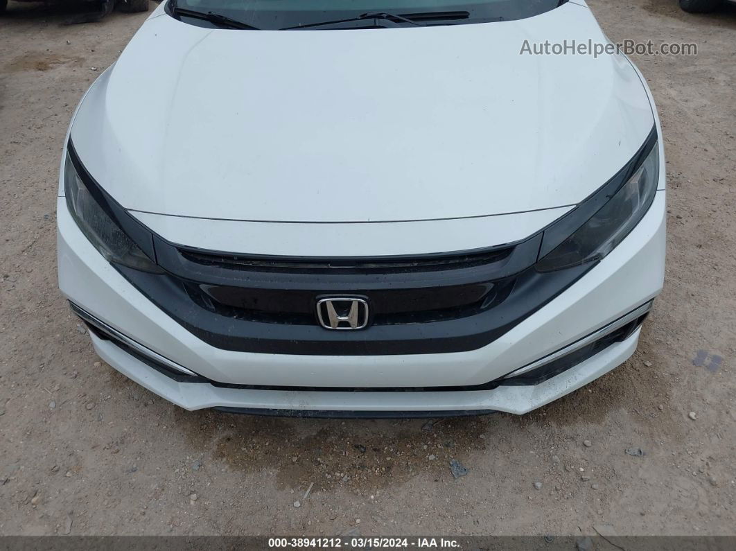 2019 Honda Civic Lx White vin: 19XFC2F63KE043184