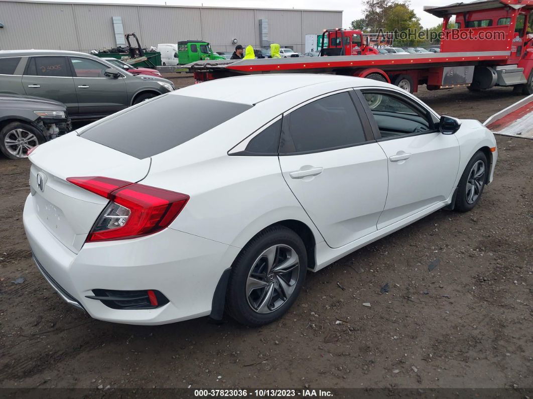 2020 Honda Civic Lx  White vin: 19XFC2F63LE000899