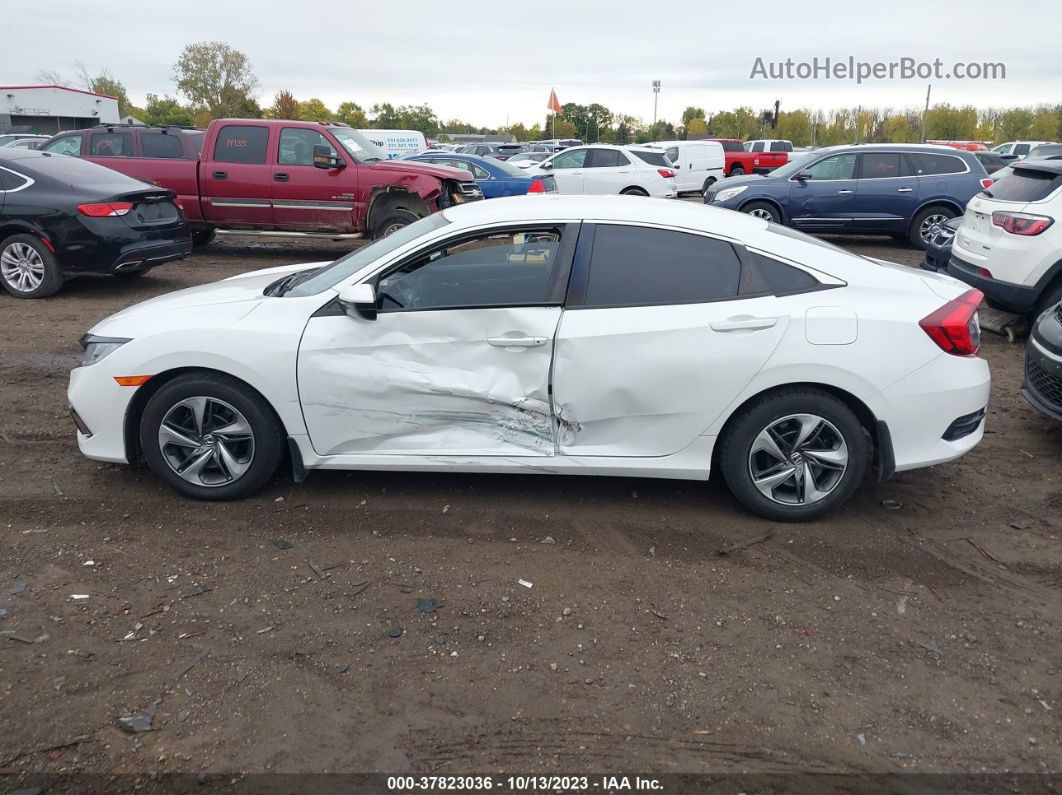 2020 Honda Civic Lx  White vin: 19XFC2F63LE000899