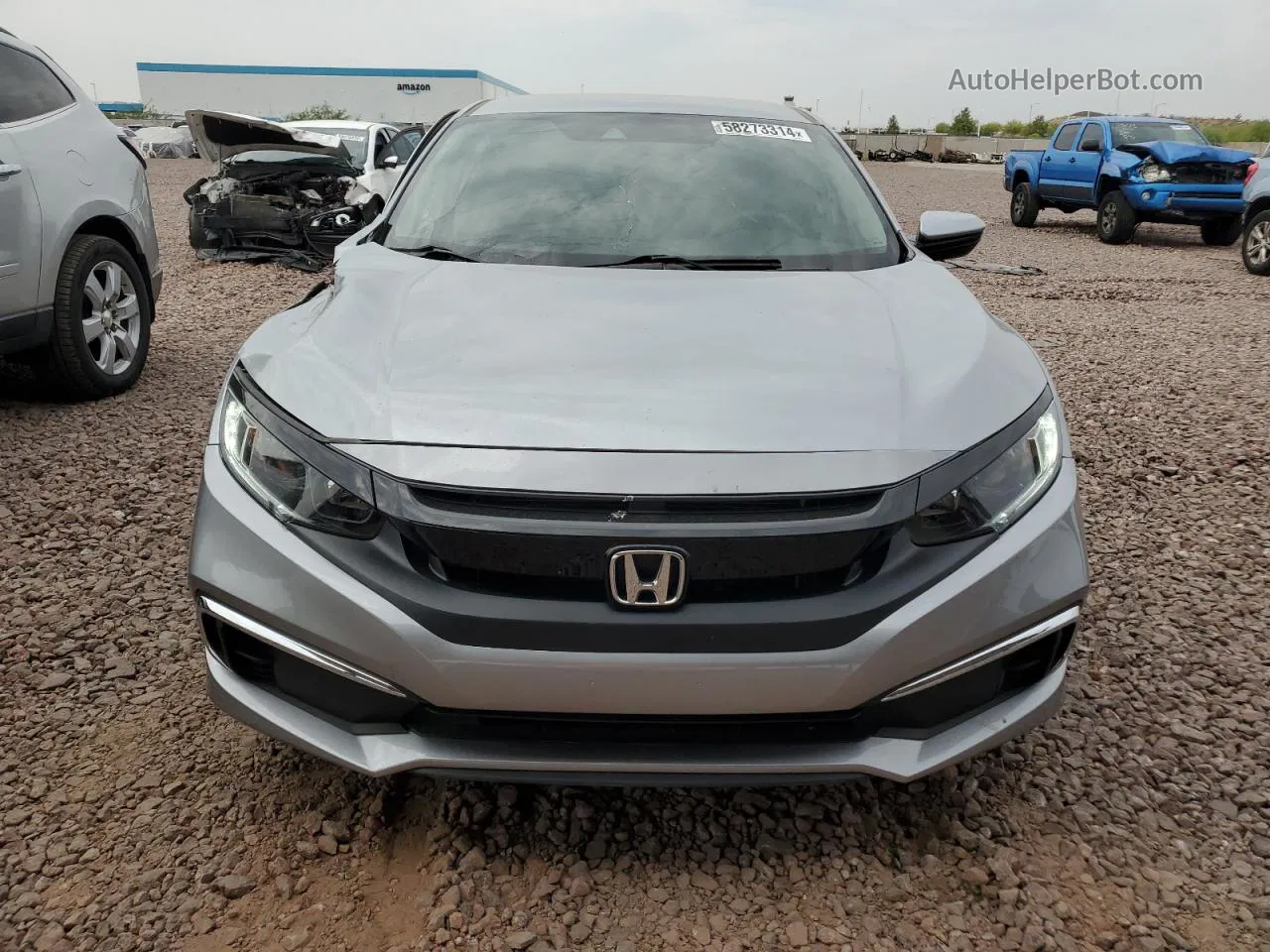 2020 Honda Civic Lx Silver vin: 19XFC2F63LE002524