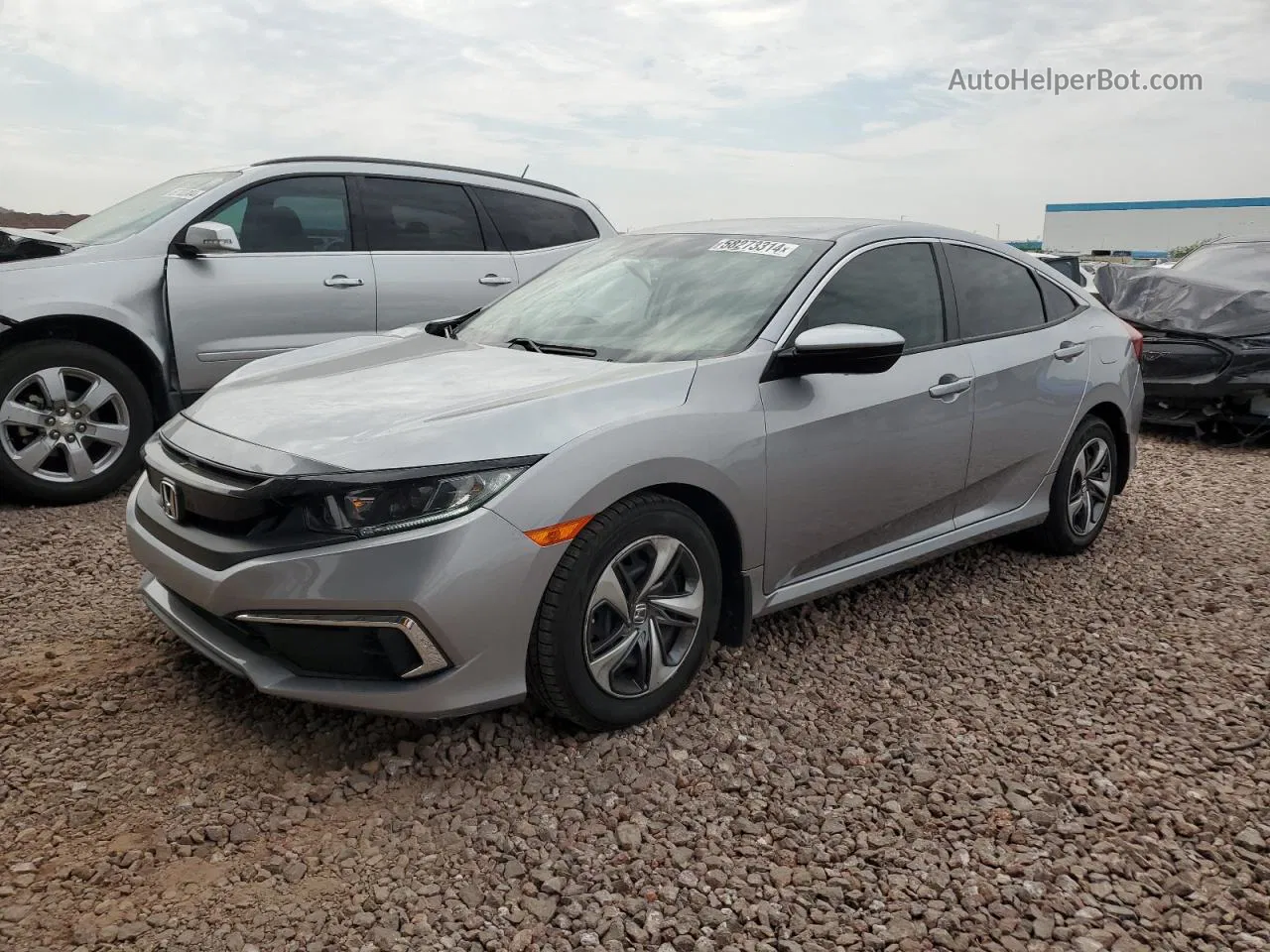 2020 Honda Civic Lx Silver vin: 19XFC2F63LE002524