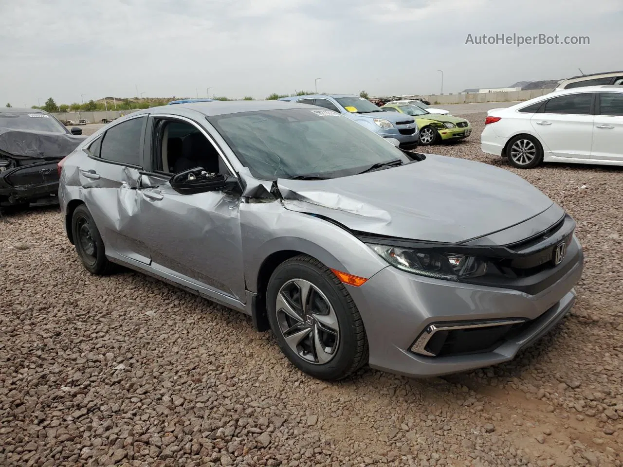 2020 Honda Civic Lx Silver vin: 19XFC2F63LE002524