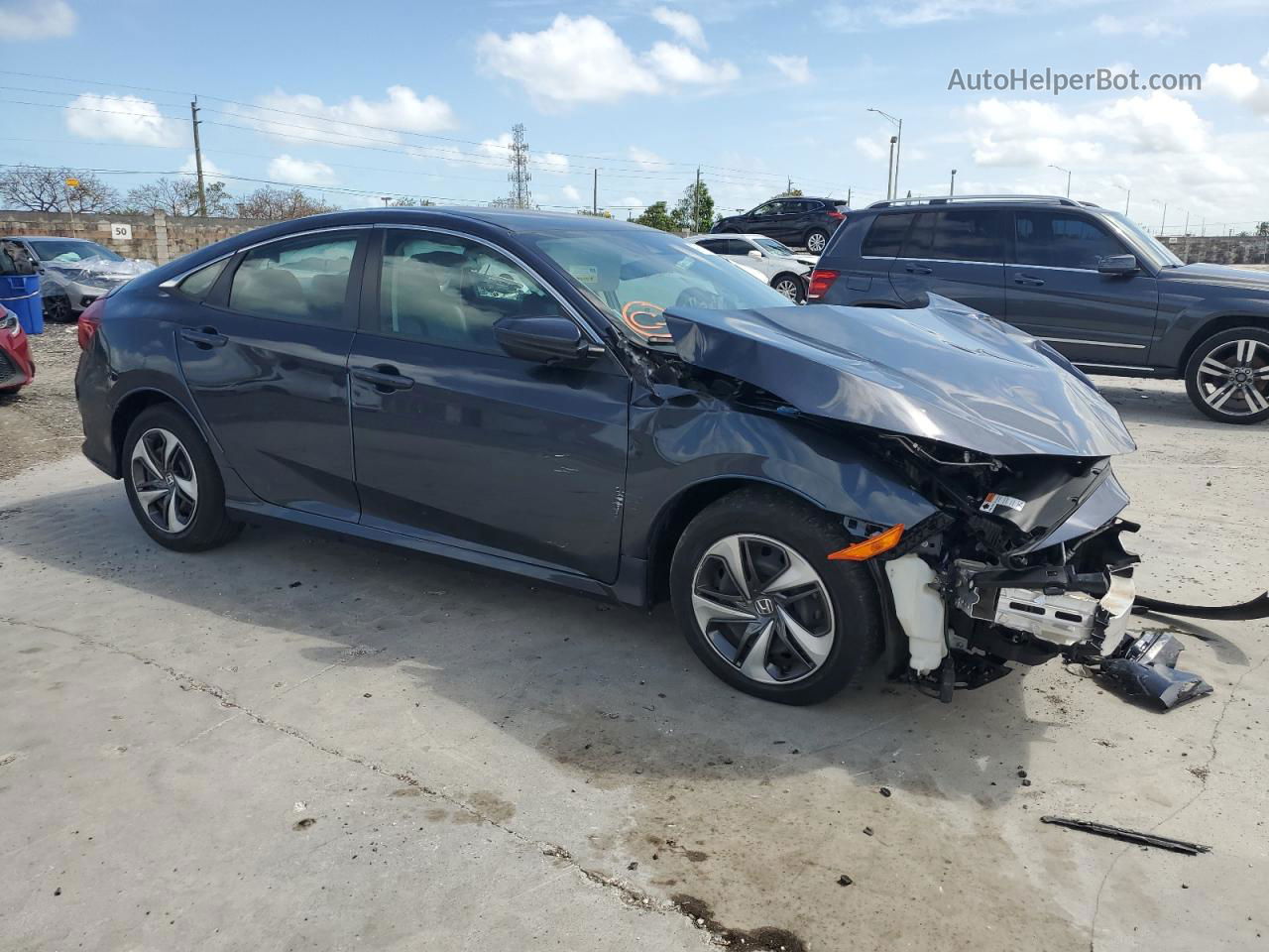 2020 Honda Civic Lx Blue vin: 19XFC2F63LE003396