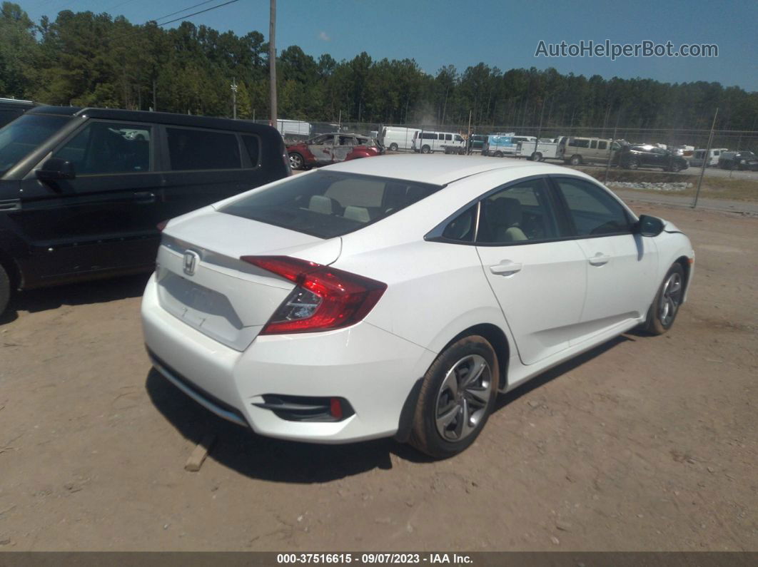 2020 Honda Civic Lx  White vin: 19XFC2F63LE011059