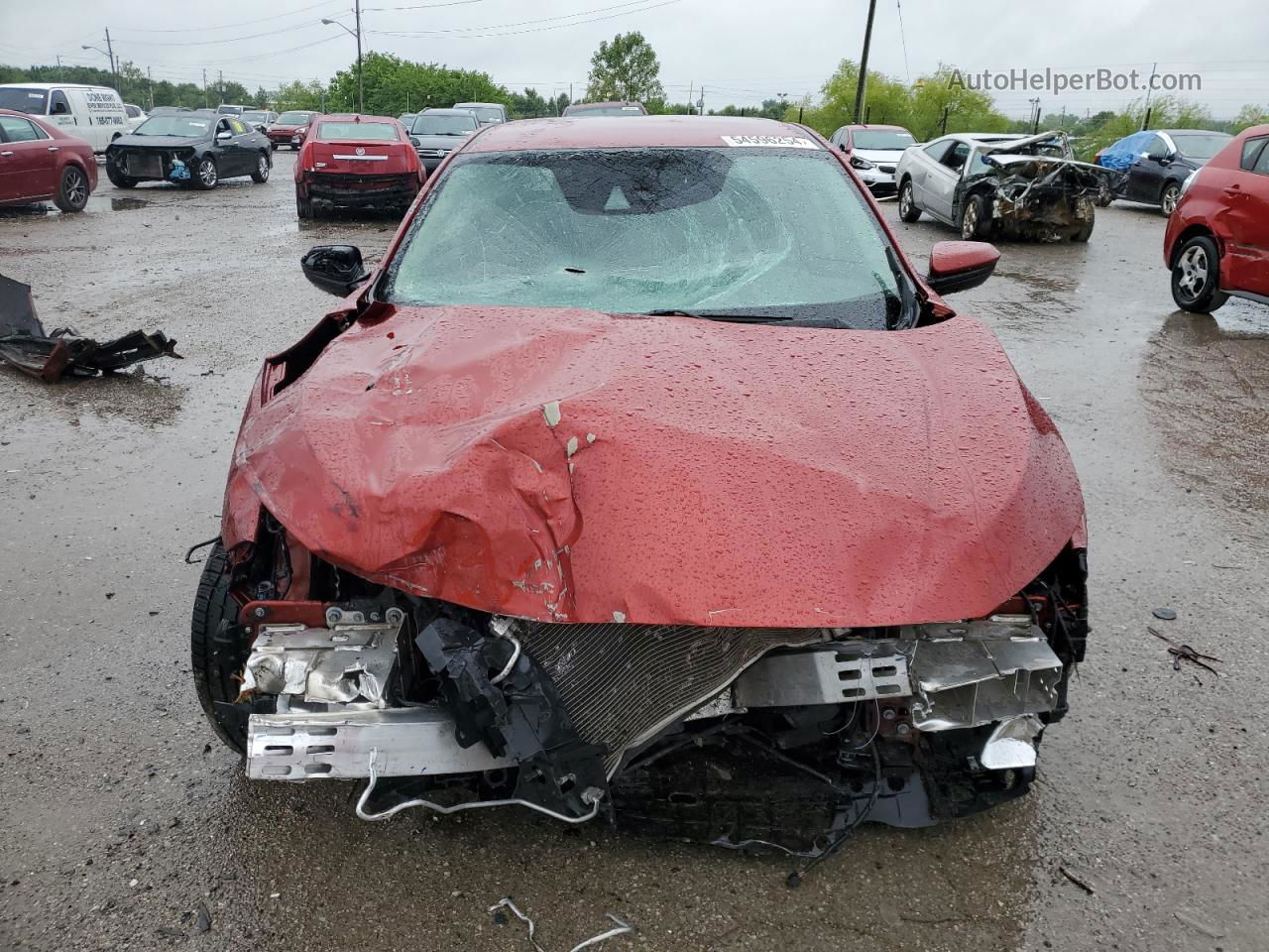 2019 Honda Civic Lx Red vin: 19XFC2F64KE026653