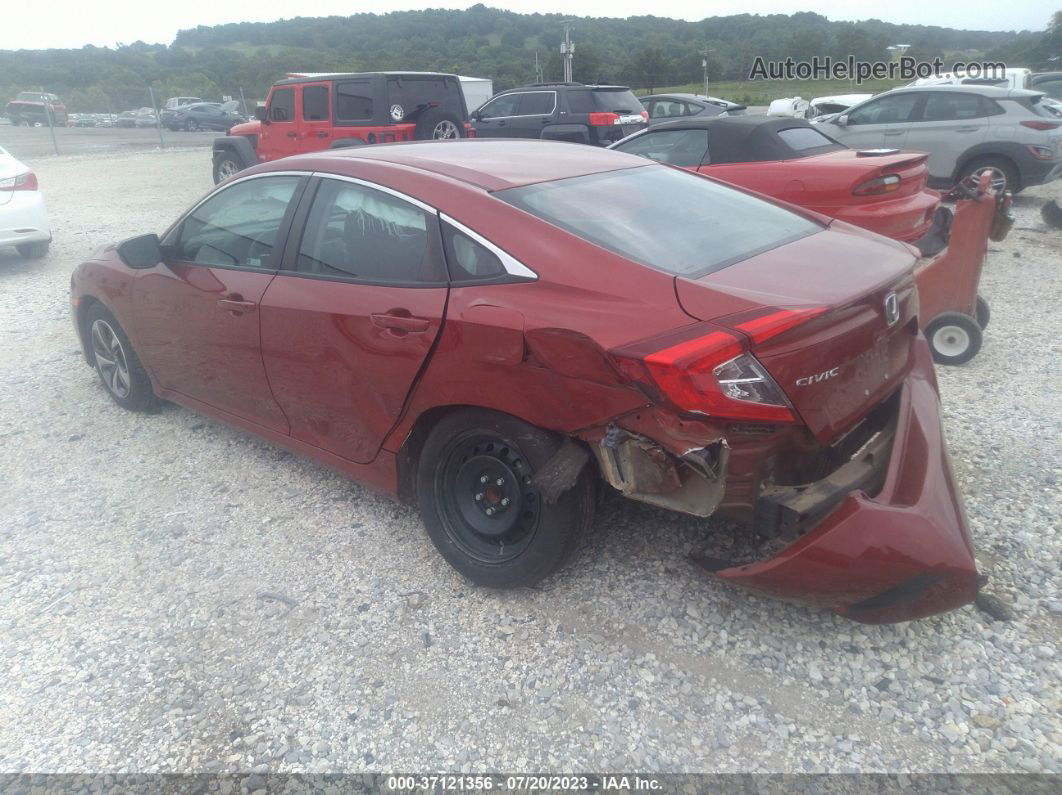 2019 Honda Civic Lx Red vin: 19XFC2F64KE028273