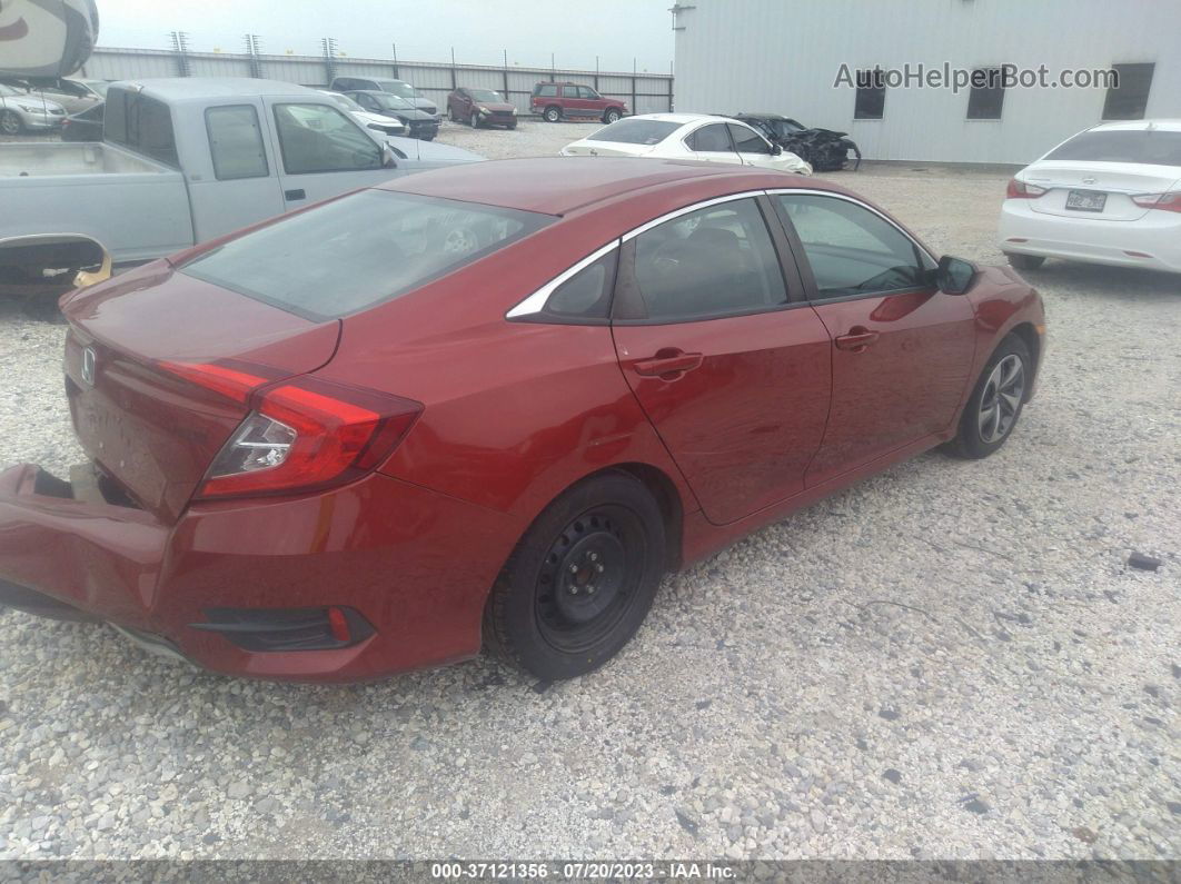 2019 Honda Civic Lx Red vin: 19XFC2F64KE028273