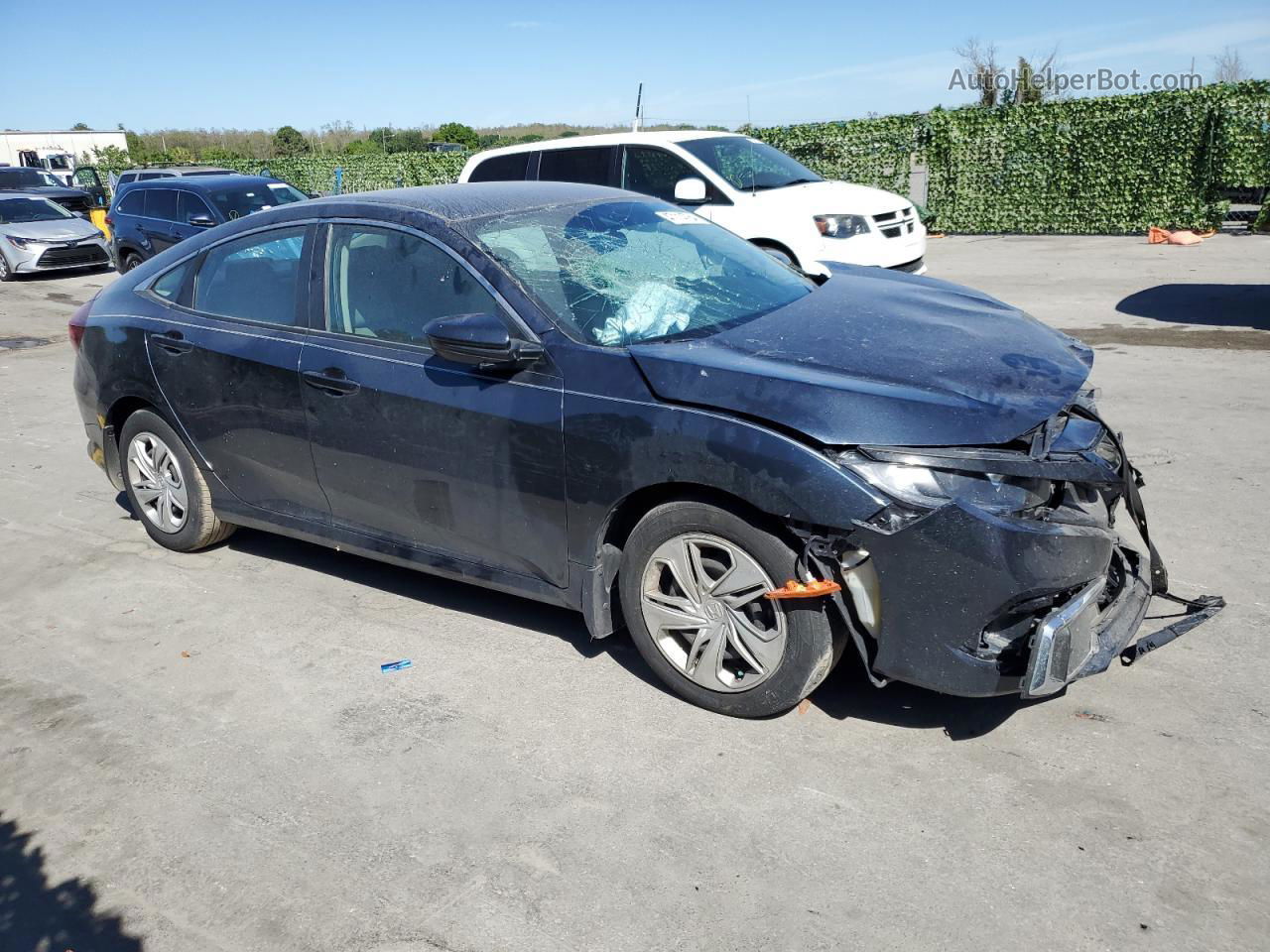 2019 Honda Civic Lx Gray vin: 19XFC2F64KE037166