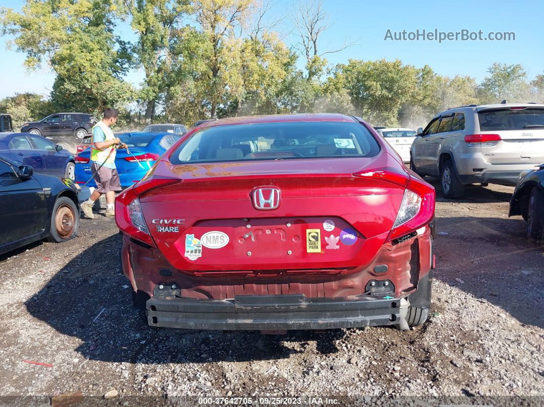 2019 Honda Civic Lx Red vin: 19XFC2F64KE051083