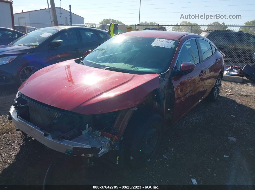 2019 Honda Civic Lx Red vin: 19XFC2F64KE051083