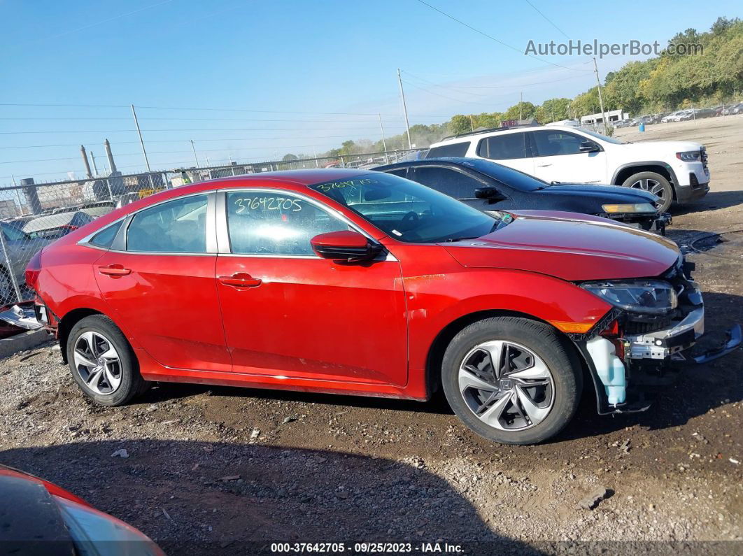 2019 Honda Civic Lx Red vin: 19XFC2F64KE051083