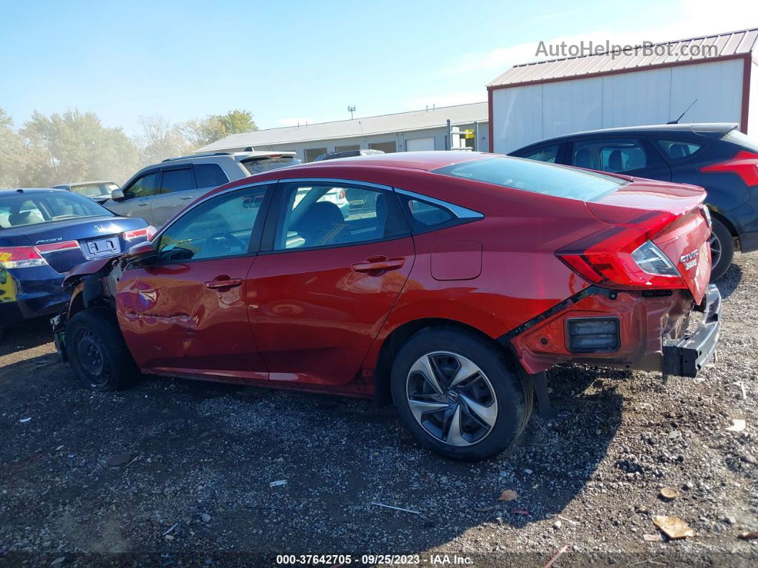 2019 Honda Civic Lx Red vin: 19XFC2F64KE051083