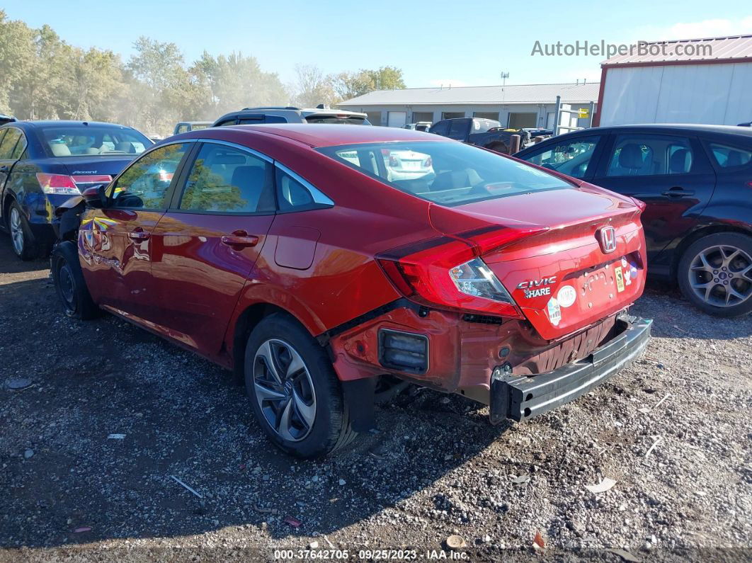 2019 Honda Civic Lx Red vin: 19XFC2F64KE051083