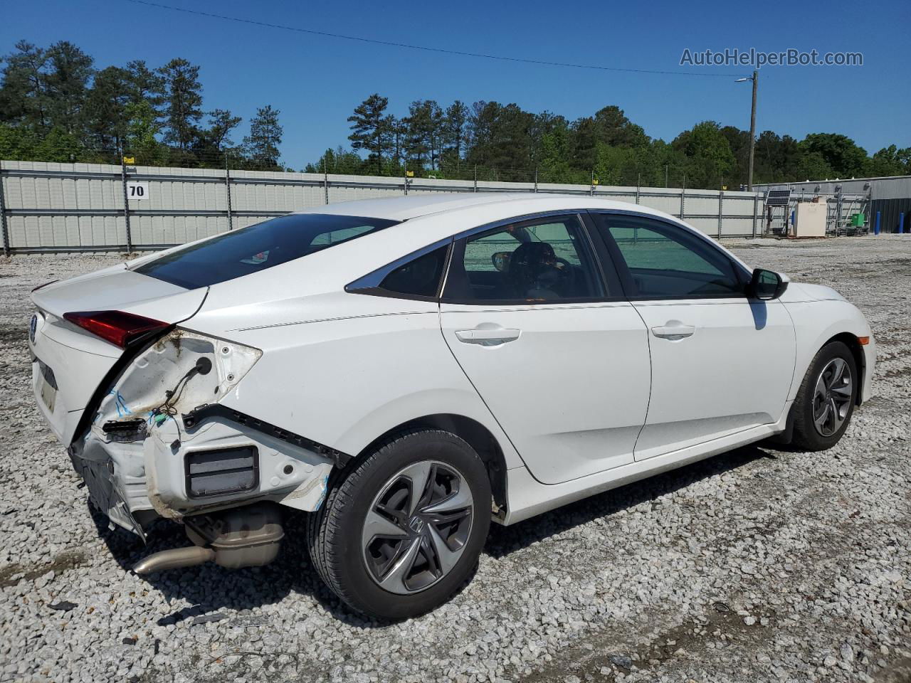 2020 Honda Civic Lx White vin: 19XFC2F64LE004542