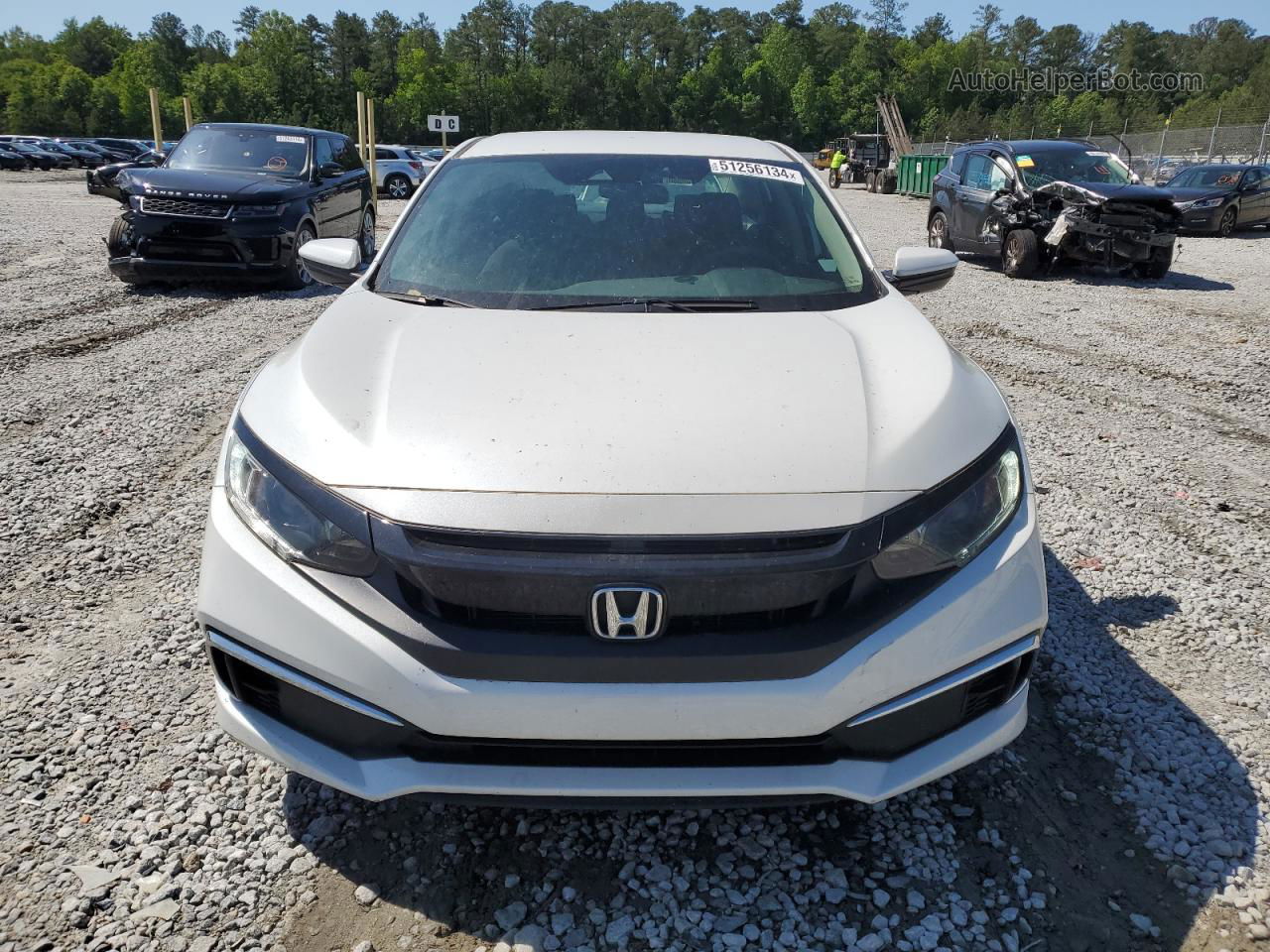 2020 Honda Civic Lx White vin: 19XFC2F64LE004542