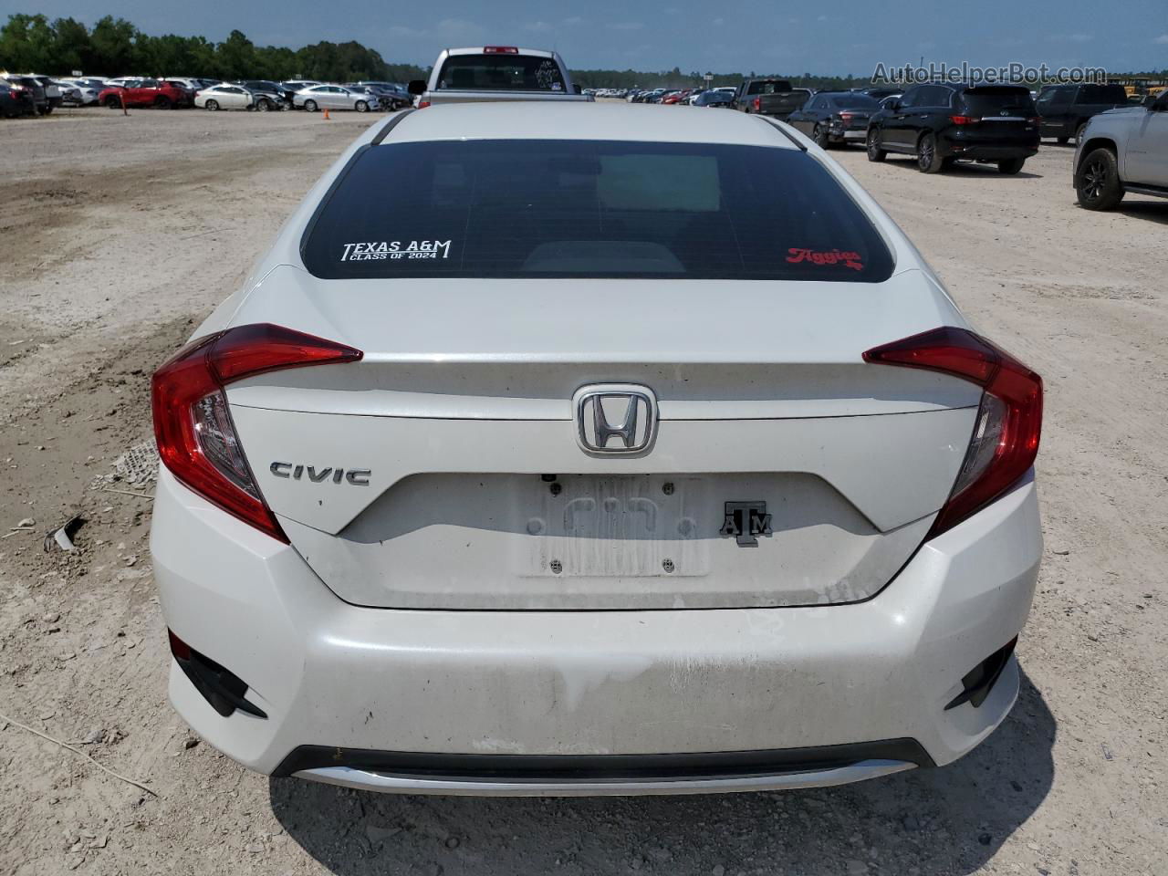 2020 Honda Civic Lx White vin: 19XFC2F64LE024161