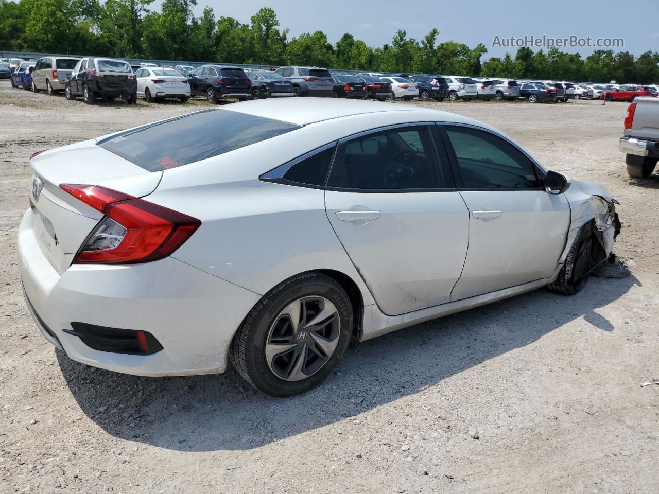 2020 Honda Civic Lx White vin: 19XFC2F64LE024161