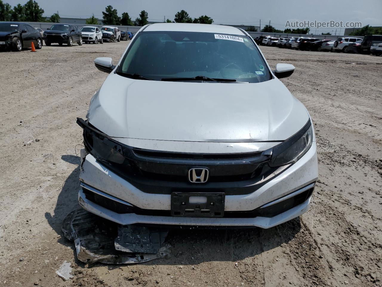 2020 Honda Civic Lx White vin: 19XFC2F64LE024161