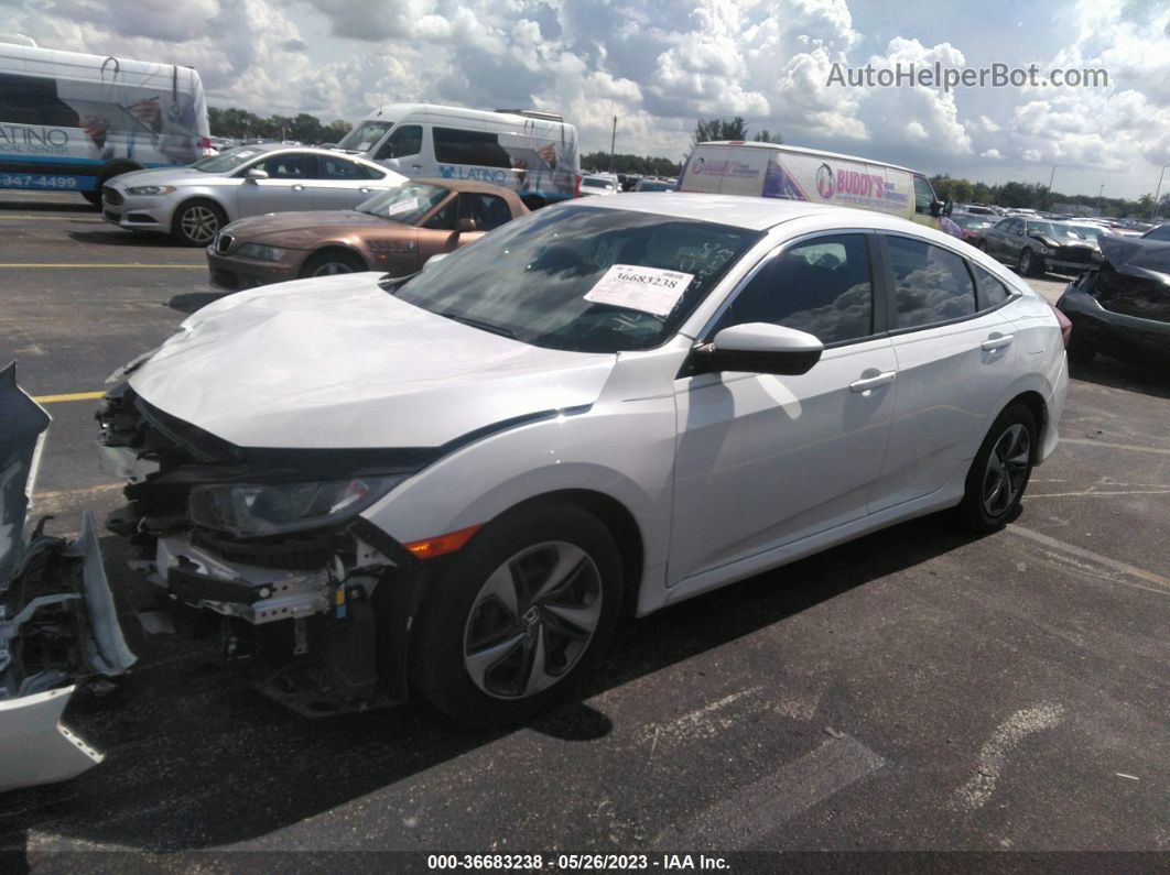 2020 Honda Civic Sedan Lx White vin: 19XFC2F64LE025066