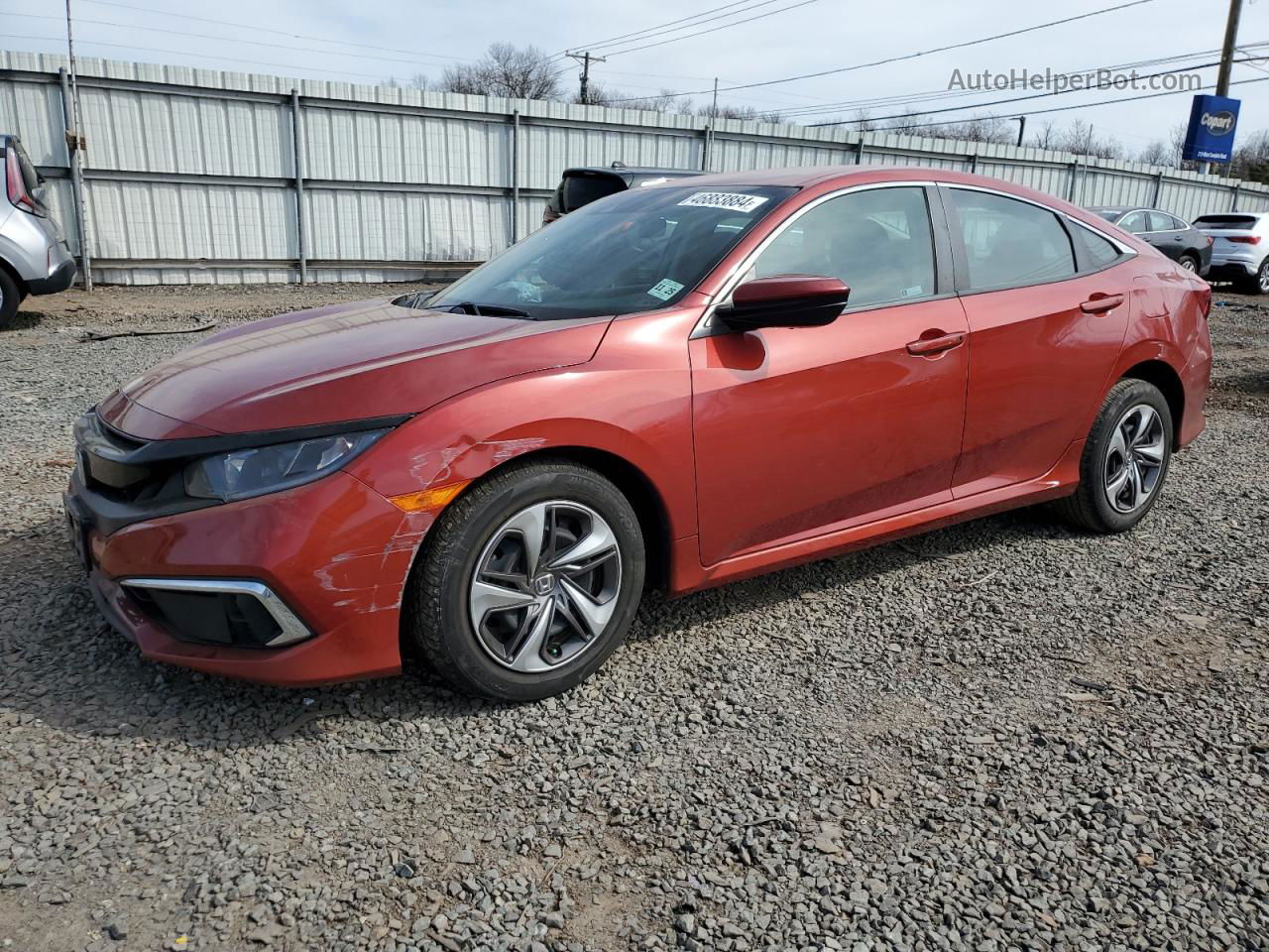 2020 Honda Civic Lx Maroon vin: 19XFC2F64LE215787