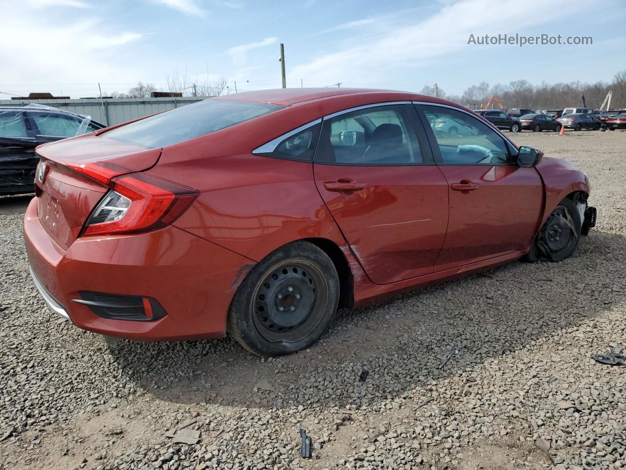 2020 Honda Civic Lx Maroon vin: 19XFC2F64LE215787