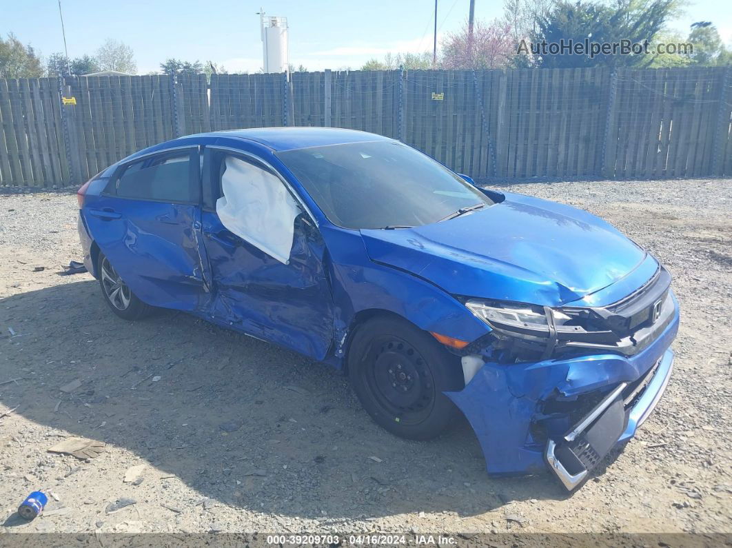 2019 Honda Civic Lx Синий vin: 19XFC2F65KE006993