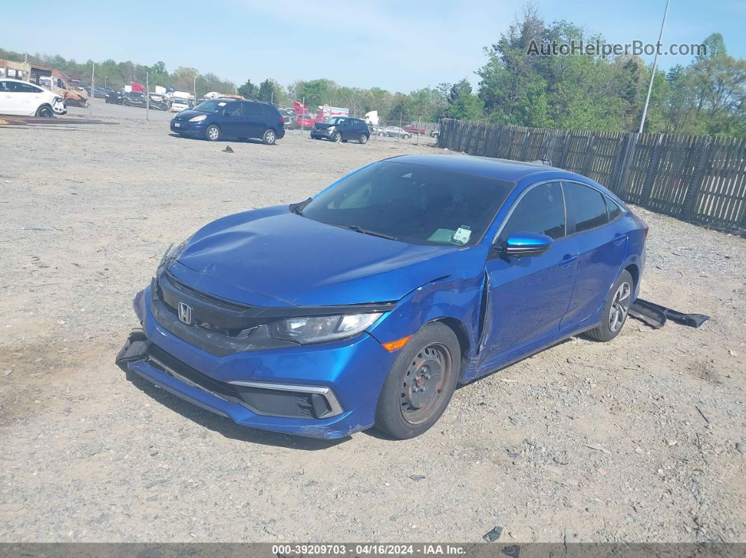 2019 Honda Civic Lx Синий vin: 19XFC2F65KE006993