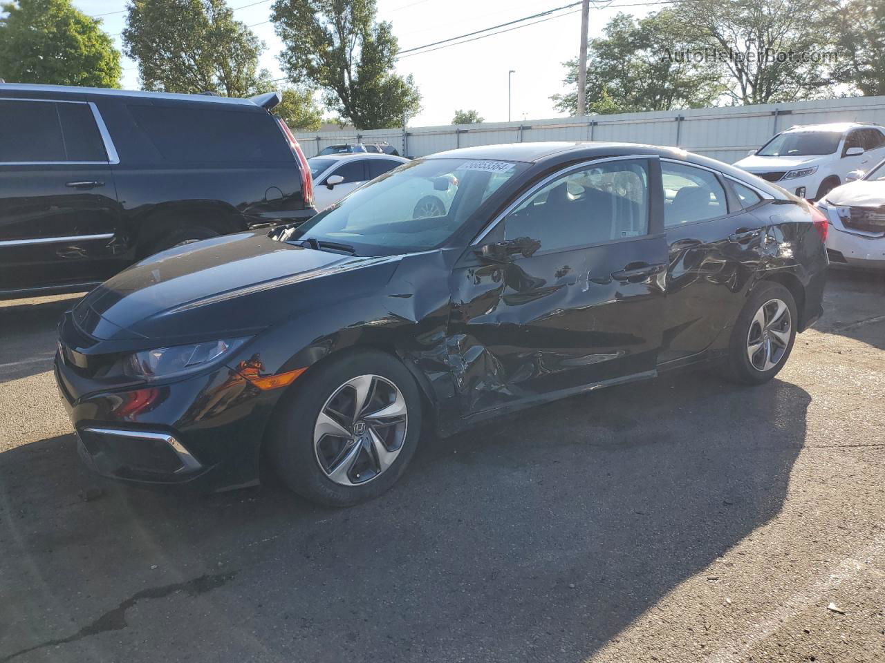 2019 Honda Civic Lx Black vin: 19XFC2F65KE010560