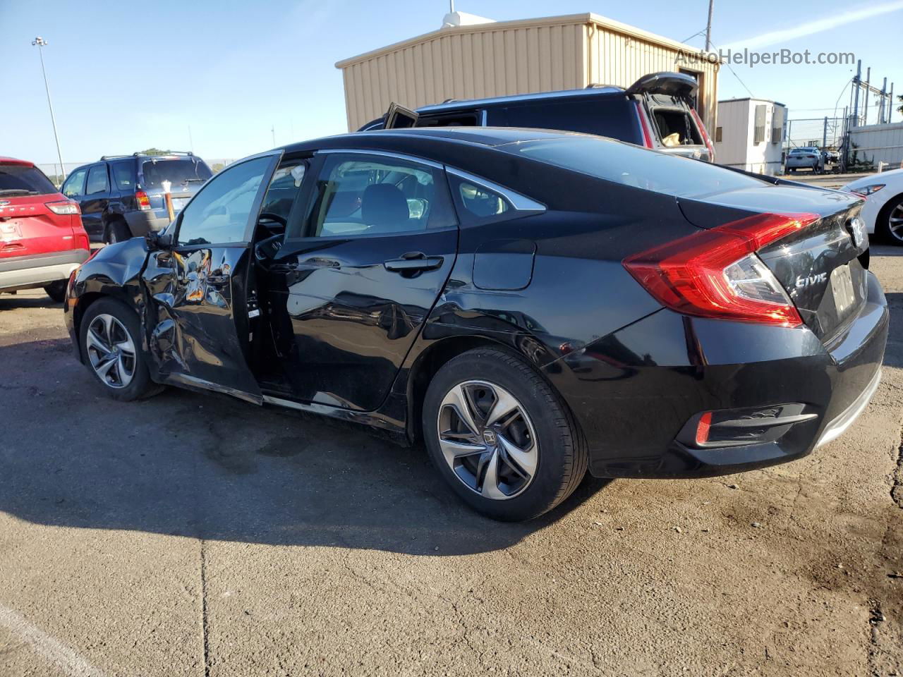 2019 Honda Civic Lx Black vin: 19XFC2F65KE010560