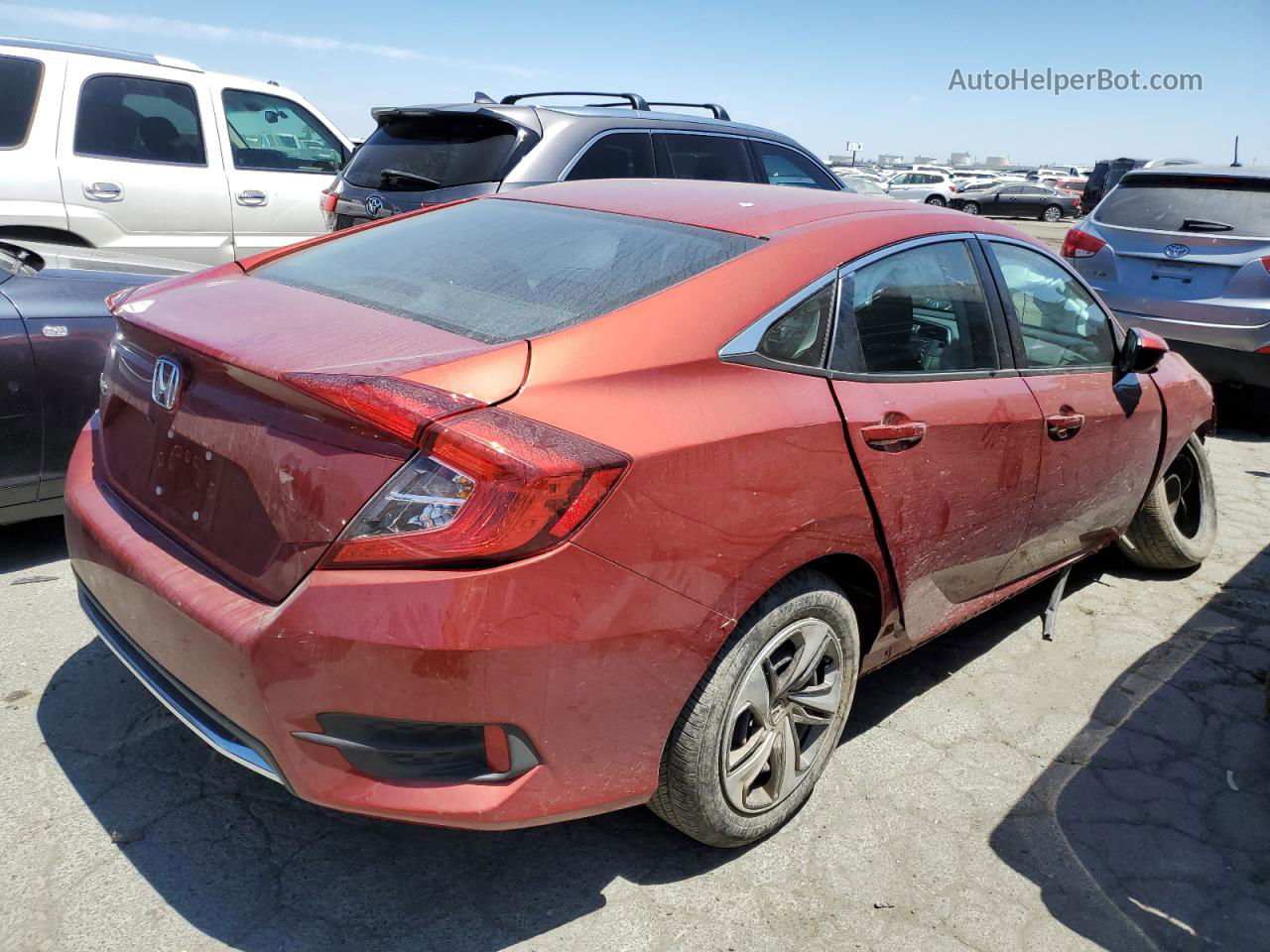 2020 Honda Civic Lx Orange vin: 19XFC2F65LE009944