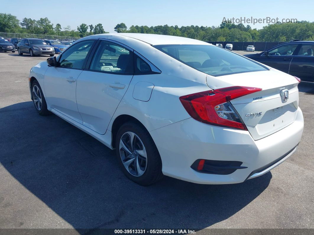 2020 Honda Civic Lx White vin: 19XFC2F65LE014299