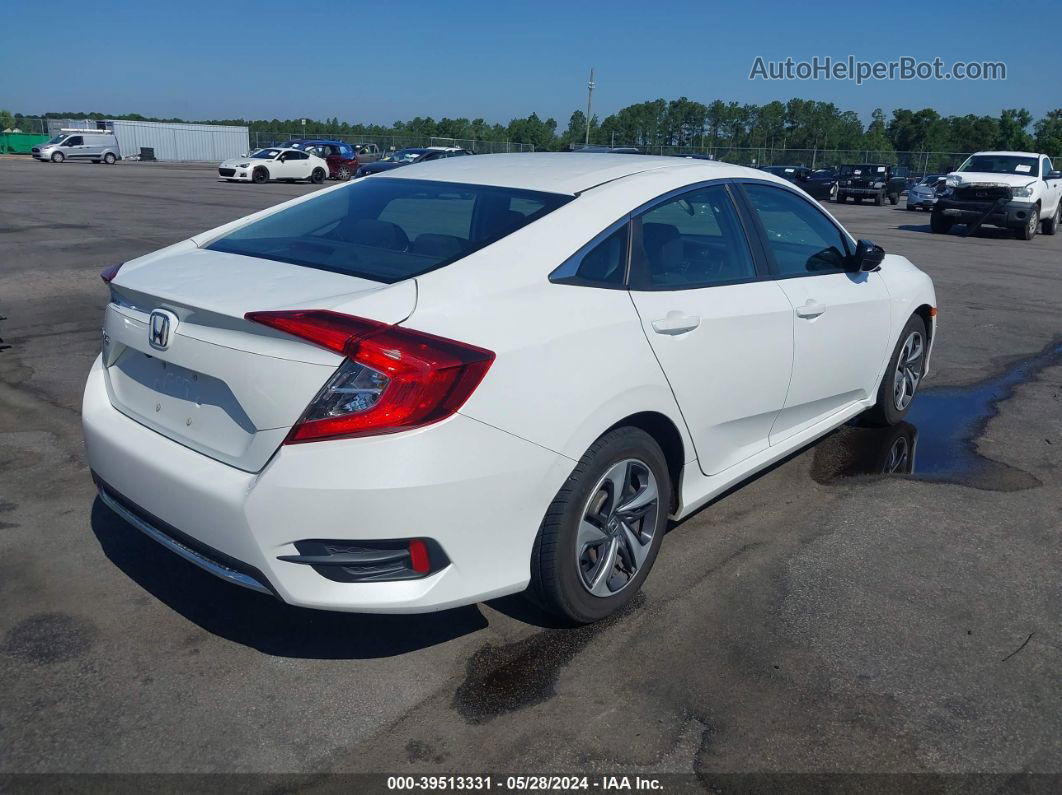 2020 Honda Civic Lx White vin: 19XFC2F65LE014299