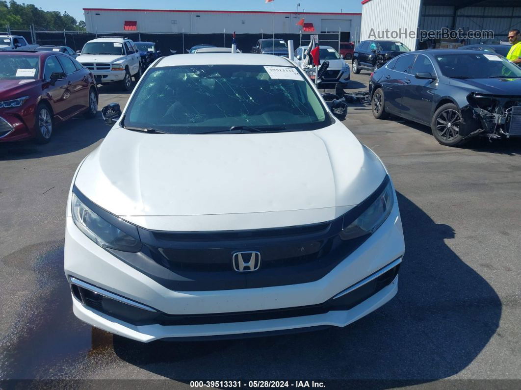 2020 Honda Civic Lx White vin: 19XFC2F65LE014299