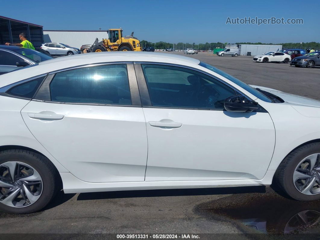 2020 Honda Civic Lx White vin: 19XFC2F65LE014299