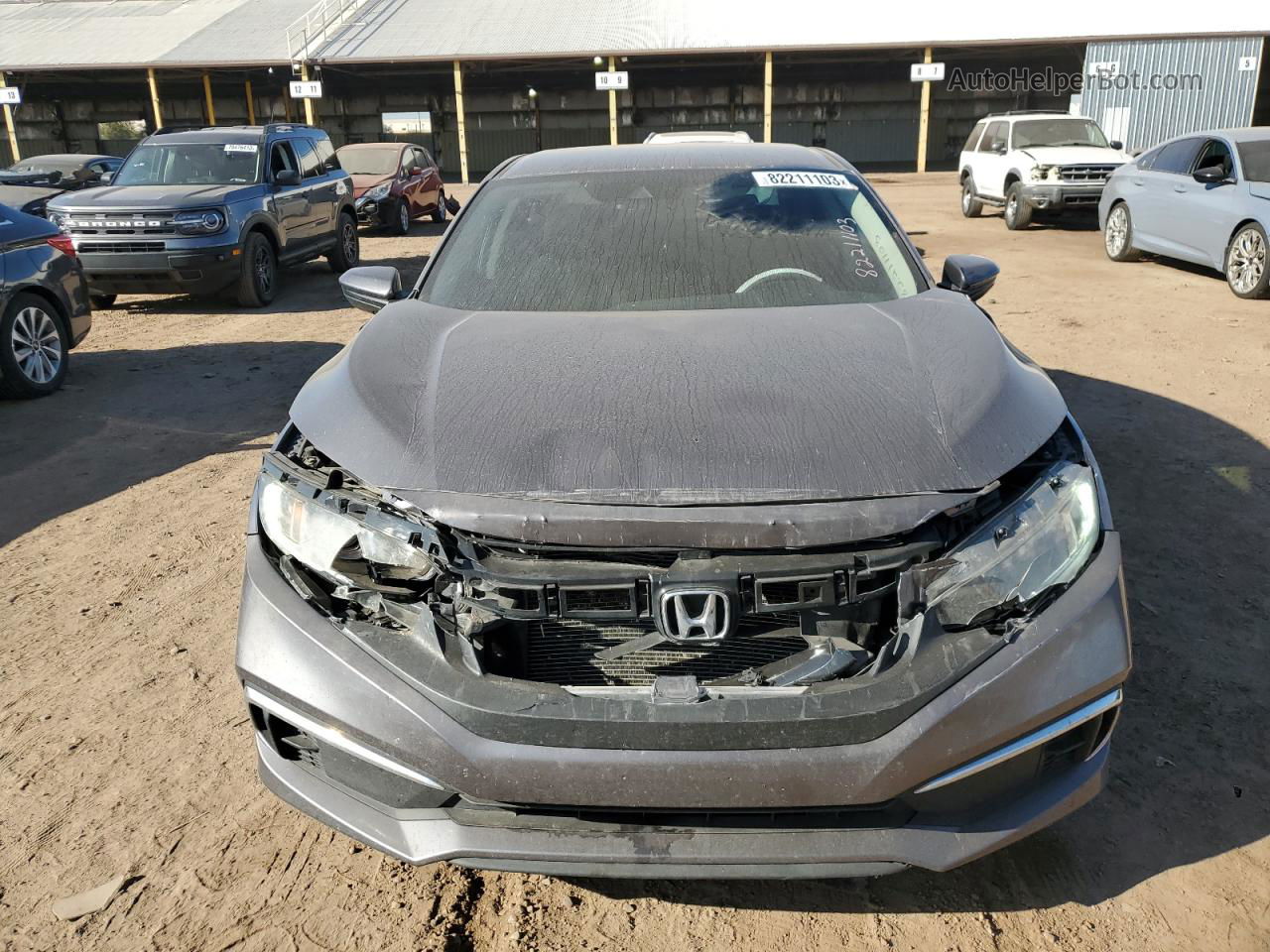 2019 Honda Civic Lx Серый vin: 19XFC2F66KE041929