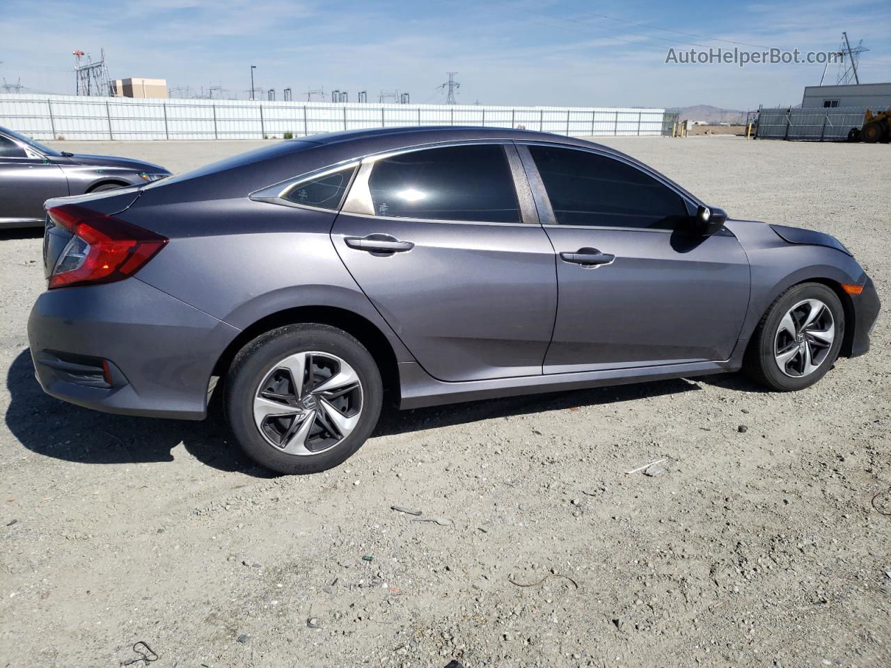 2019 Honda Civic Lx Gray vin: 19XFC2F66KE208029