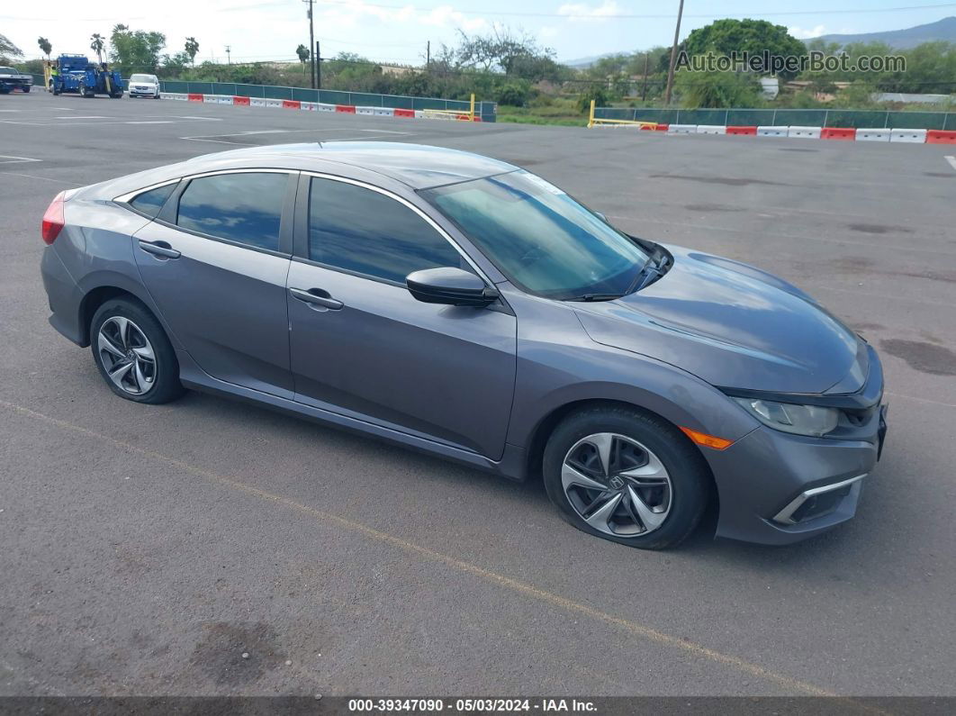 2020 Honda Civic Lx Gray vin: 19XFC2F66LE004705