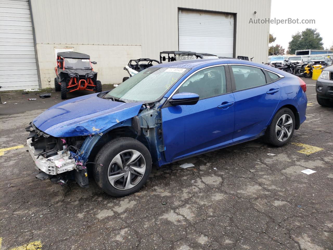 2020 Honda Civic Lx Blue vin: 19XFC2F66LE207836