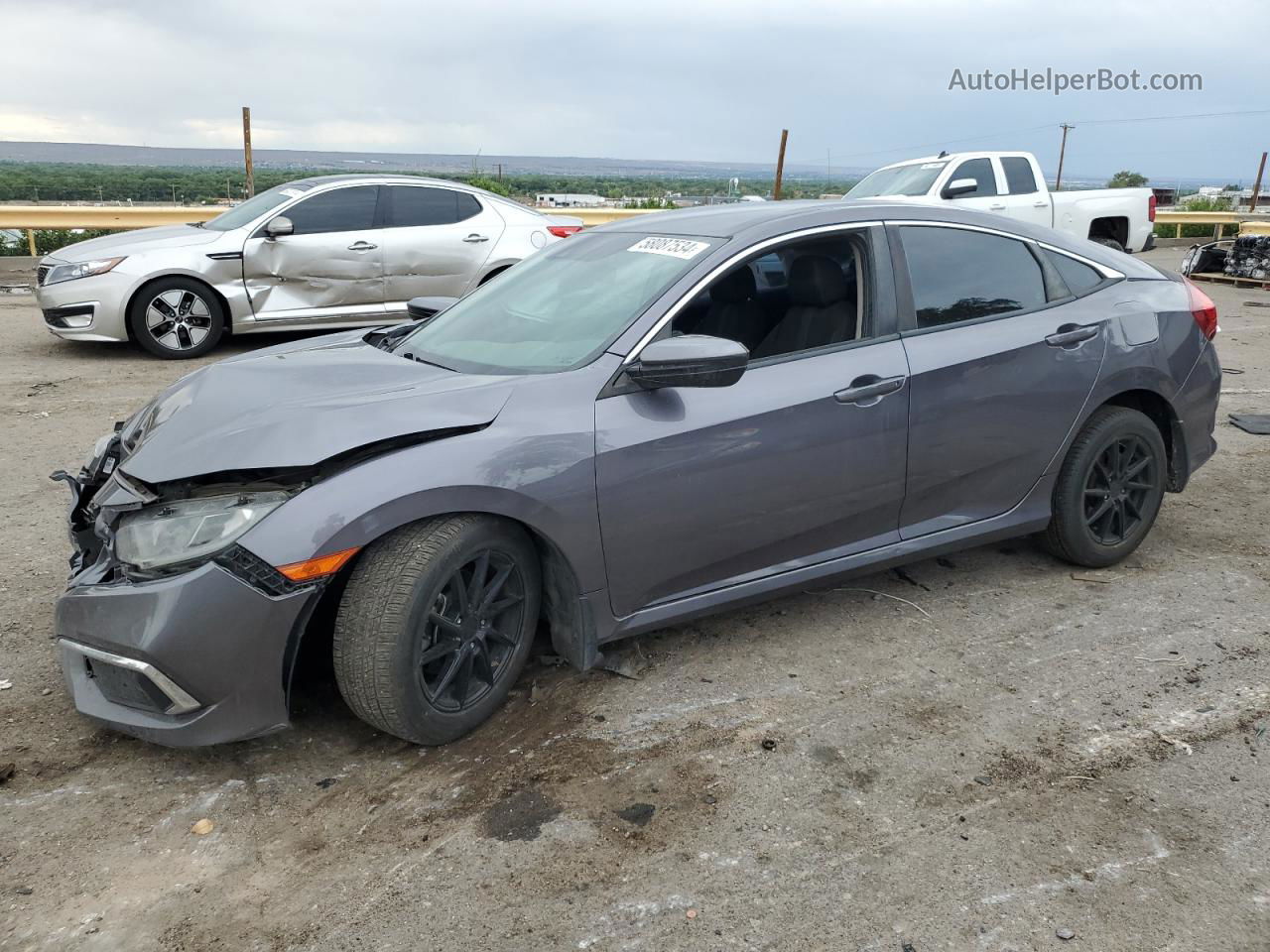 2020 Honda Civic Lx Gray vin: 19XFC2F67LE012893