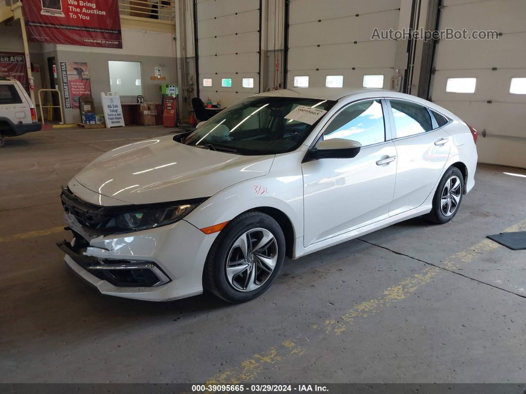 2020 Honda Civic Lx White vin: 19XFC2F67LE212558