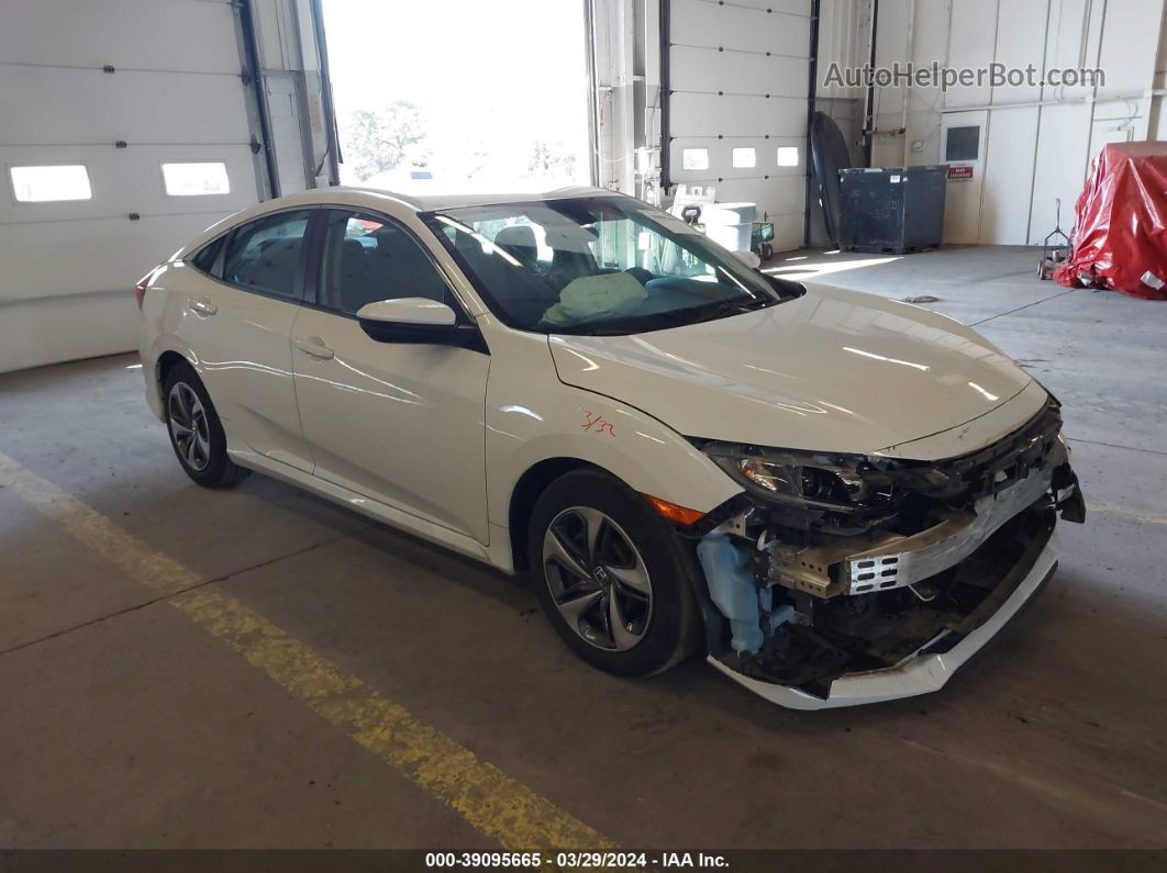 2020 Honda Civic Lx White vin: 19XFC2F67LE212558